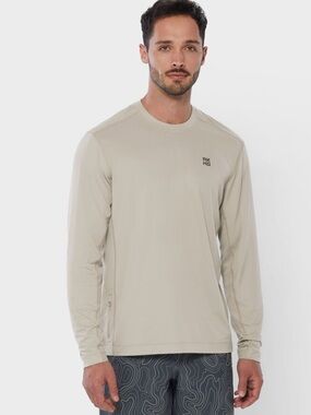 NWT Duluth Trading Light Gray U.P. Stream Shirt Long-Sleeve Performance UPF 50+